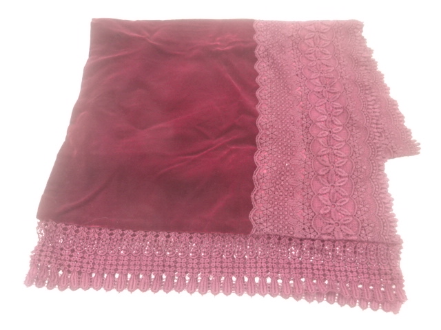 ビロードレース花模様ショール